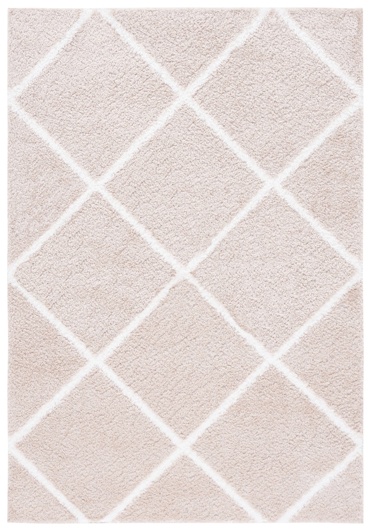 Safavieh Tahoe Shag Tho676B Beige/White Rug.