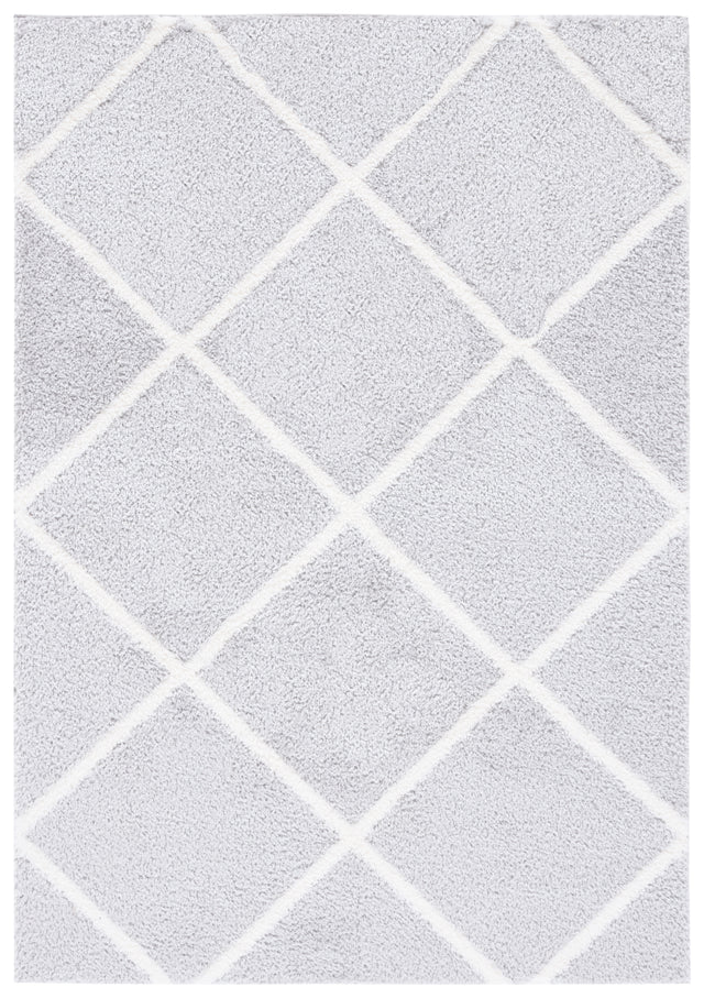 Safavieh Tahoe Shag Tho676F Light Grey/White Rug.