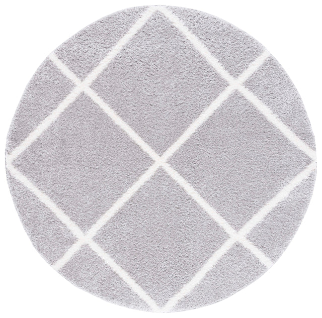 Safavieh Tahoe Shag Tho676F Light Grey/White Rug.
