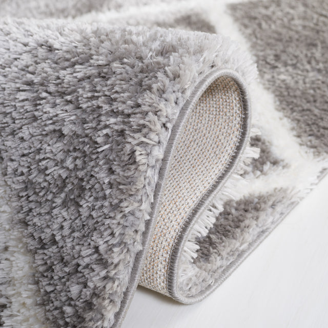 Safavieh Tahoe Shag Tho676G Grey/White Rug.