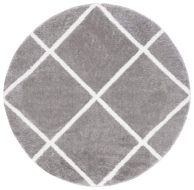 Safavieh Tahoe Shag Tho676G Grey/White Rug.