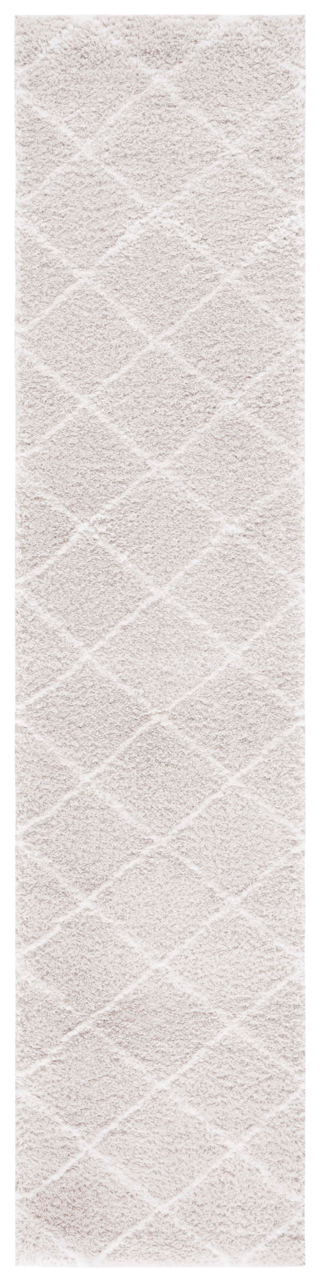 Safavieh Tahoe Shag Tho676H Silver/White Rug.