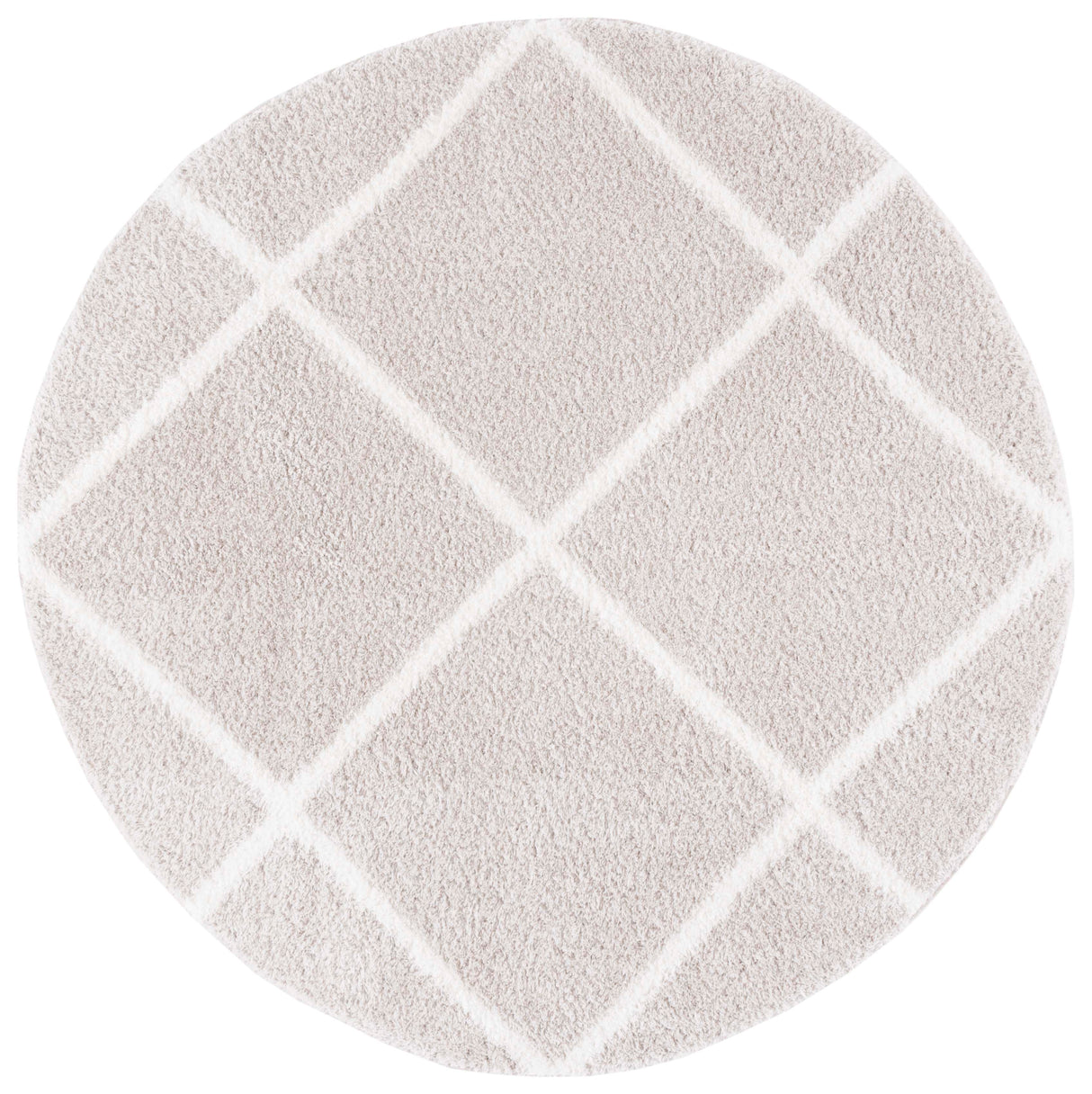 Safavieh Tahoe Shag Tho676H Silver/White Rug.