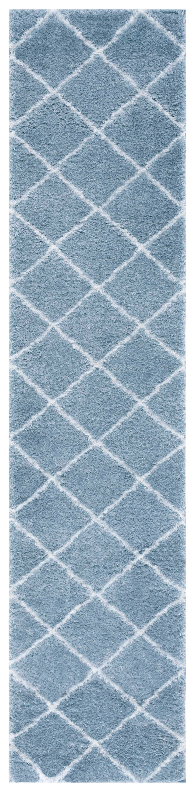 Safavieh Tahoe Shag Tho676M Blue/White Rug.