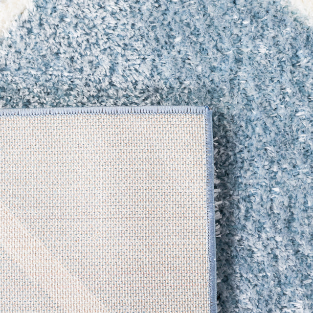 Safavieh Tahoe Shag Tho676M Blue/White Rug.