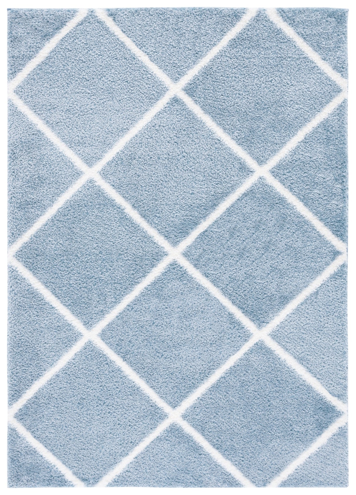 Safavieh Tahoe Shag Tho676M Blue/White Rug.