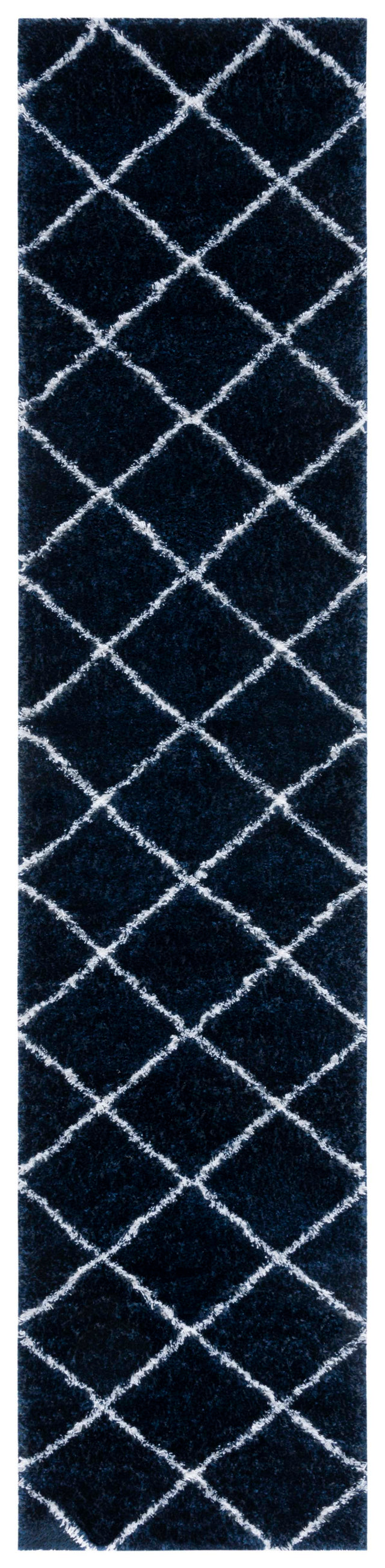 Safavieh Tahoe Shag Tho676N Navy/White Rug.