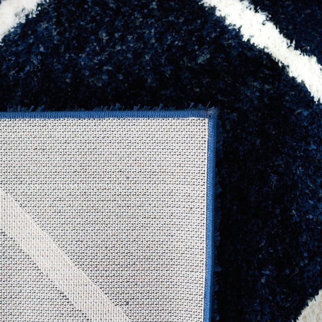 Safavieh Tahoe Shag Tho676N Navy/White Rug.