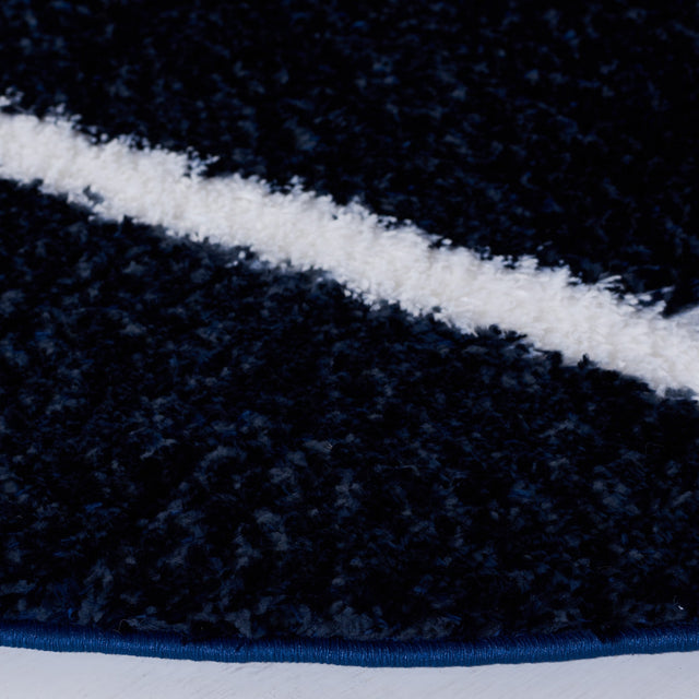 Safavieh Tahoe Shag Tho676N Navy/White Rug.