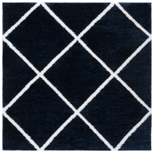 Safavieh Tahoe Shag Tho676N Navy/White Rug.
