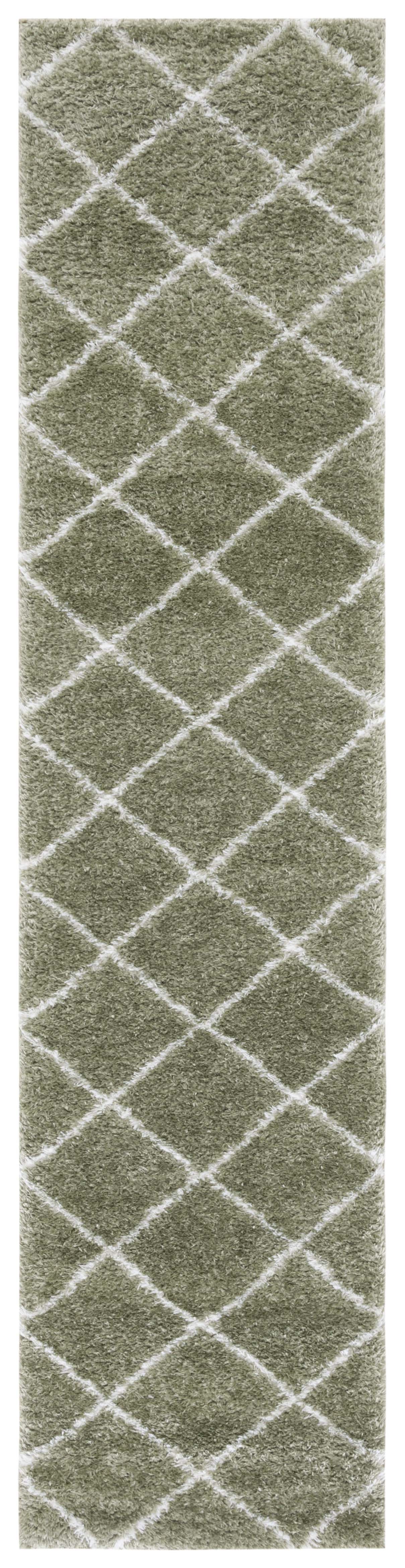 Safavieh Tahoe Shag Tho676W Sage/White Rug.