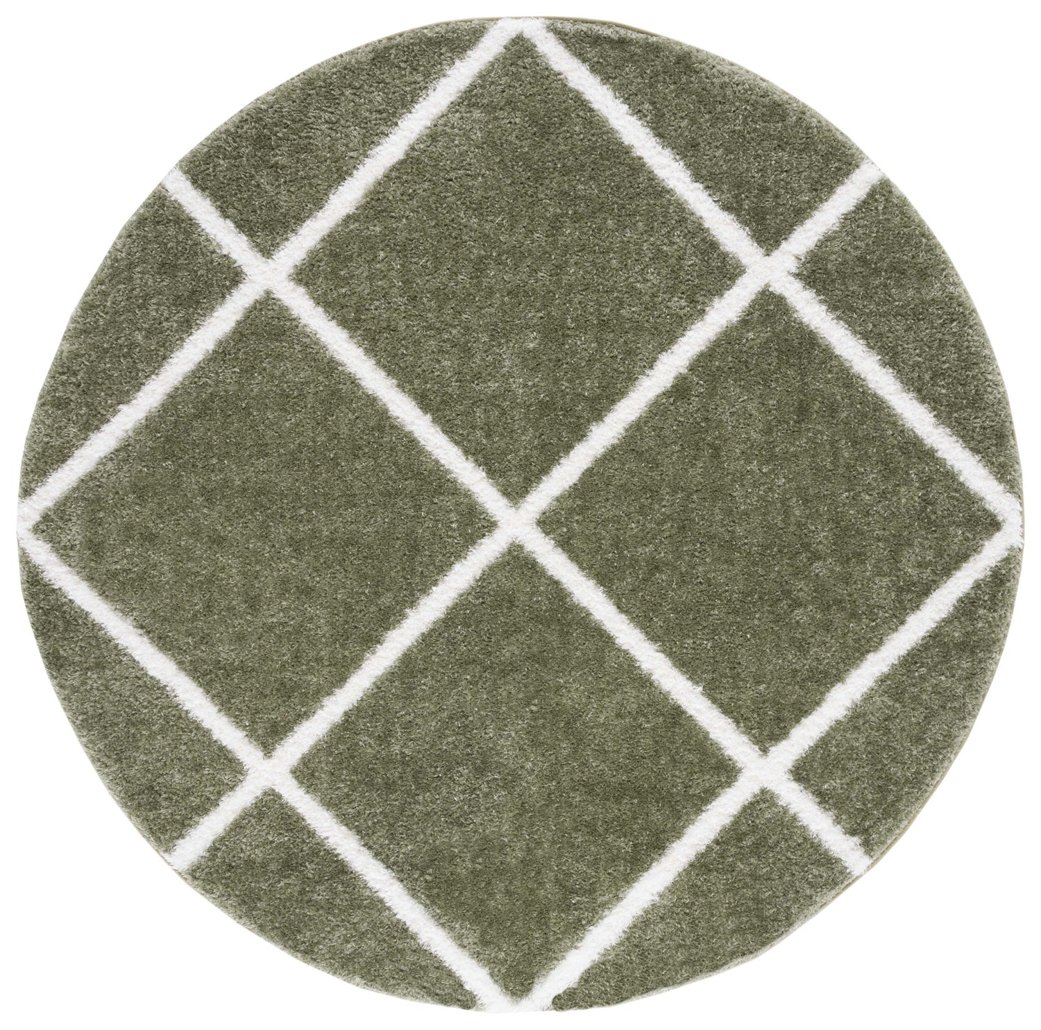 Safavieh Tahoe Shag Tho676W Sage/White Rug.