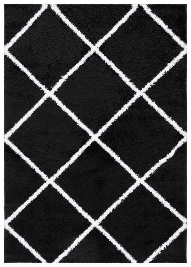 Safavieh Tahoe Shag Tho676Z Black/White Rug.