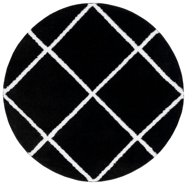 Safavieh Tahoe Shag Tho676Z Black/White Rug.