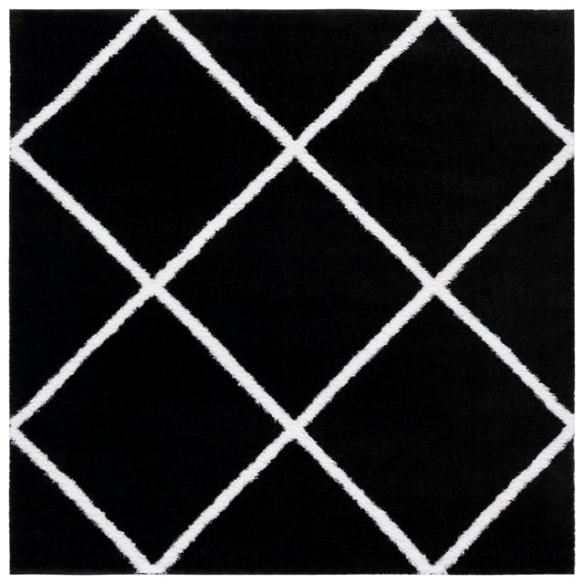 Safavieh Tahoe Shag Tho676Z Black/White Rug.
