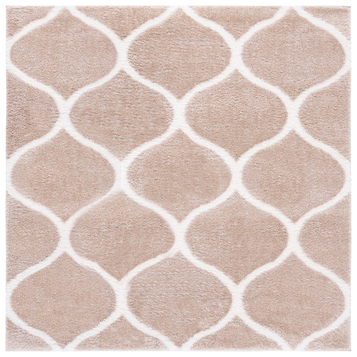 Safavieh Tahoe Shag Tho677B Beige/White Rug.