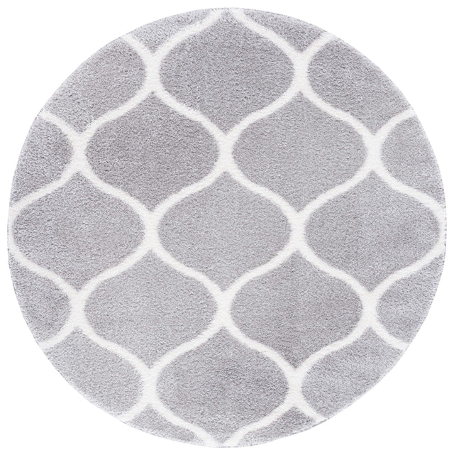 Safavieh Tahoe Shag Tho677F Light Grey/White Rug.