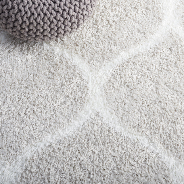 Safavieh Tahoe Shag Tho677G Silver/White Rug.