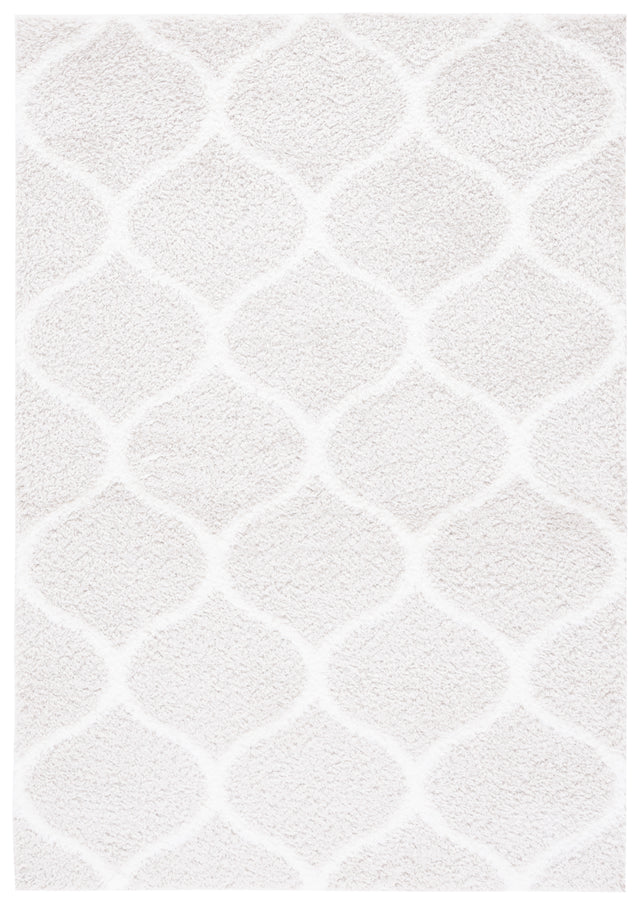 Safavieh Tahoe Shag Tho677G Silver/White Rug.