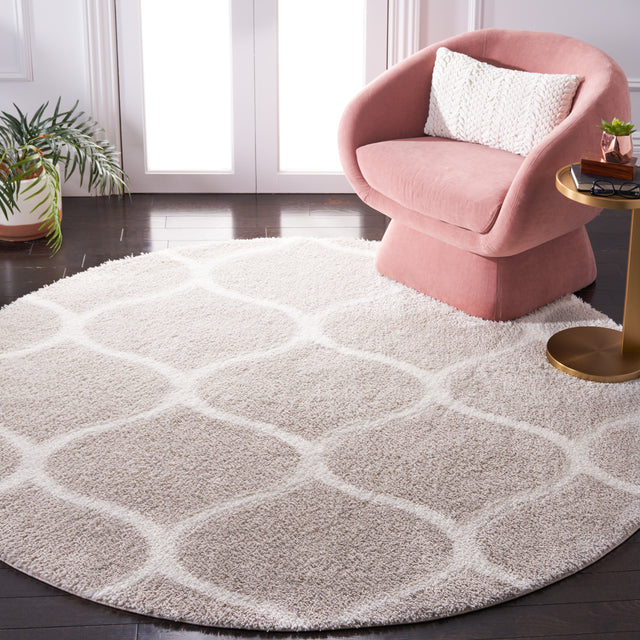 Safavieh Tahoe Shag Tho677G Silver/White Rug.