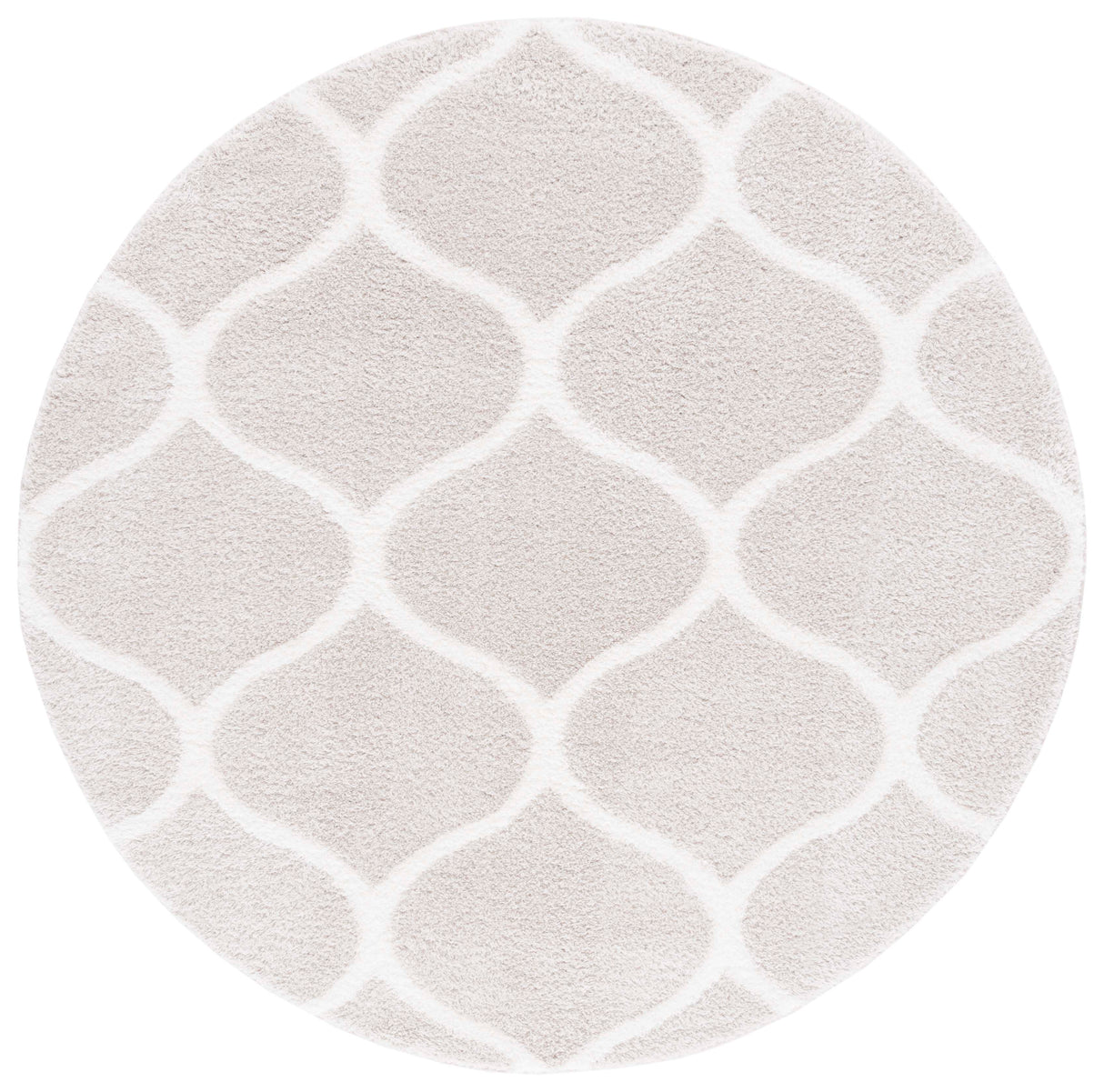 Safavieh Tahoe Shag Tho677G Silver/White Rug.