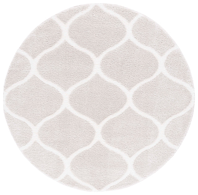 Safavieh Tahoe Shag Tho677G Silver/White Rug.