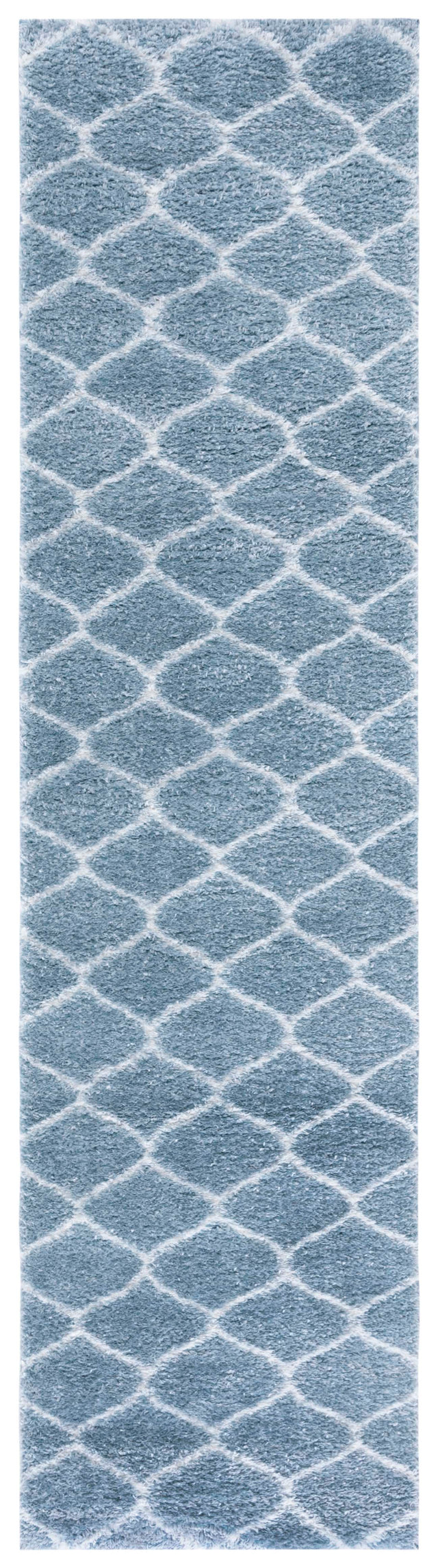 Safavieh Tahoe Shag Tho677M Blue/White Rug.