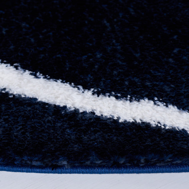 Safavieh Tahoe Shag Tho677N Navy/White Rug.