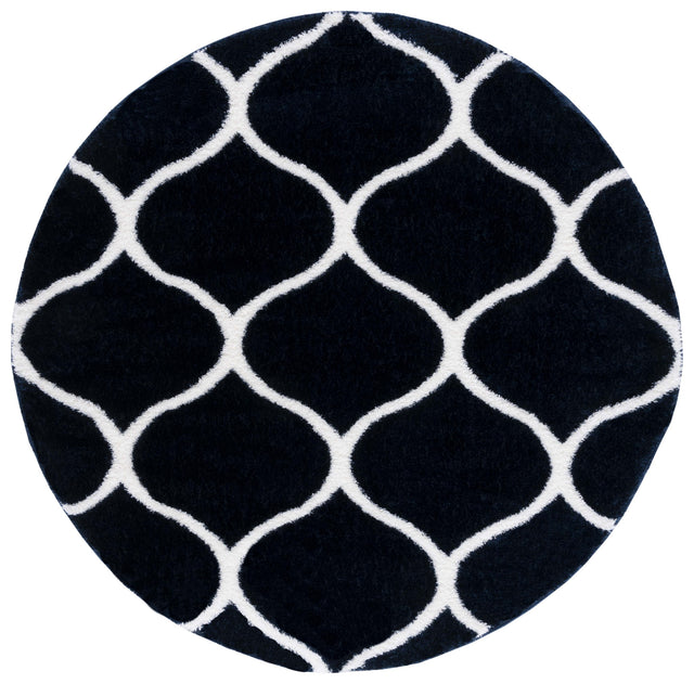 Safavieh Tahoe Shag Tho677N Navy/White Rug.