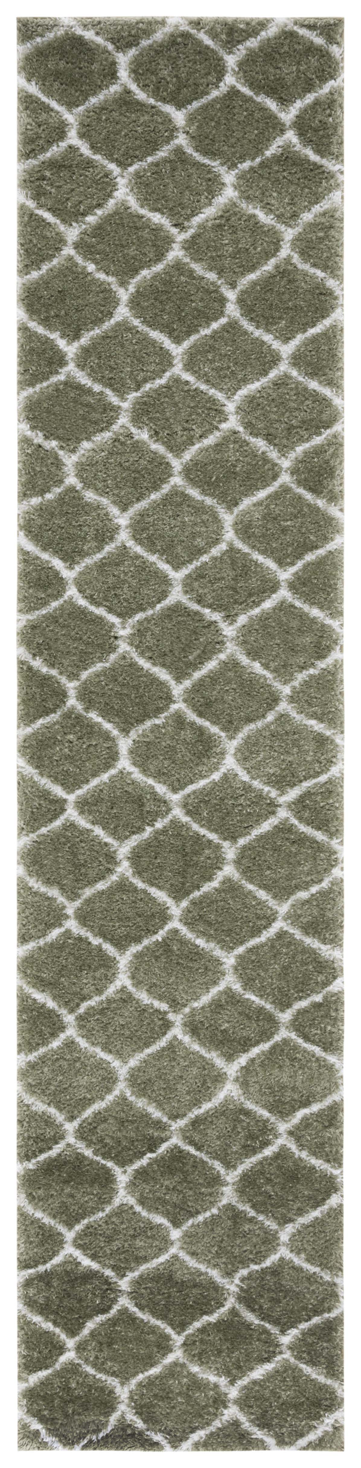 Safavieh Tahoe Shag Tho677W Sage/White Rug.