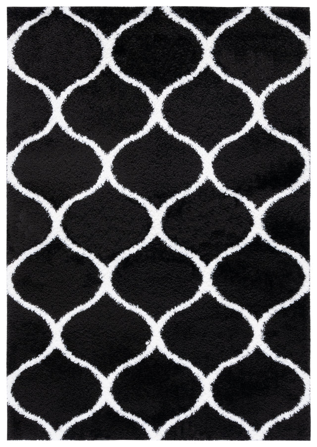 Safavieh Tahoe Shag Tho677Z Black/White Rug.