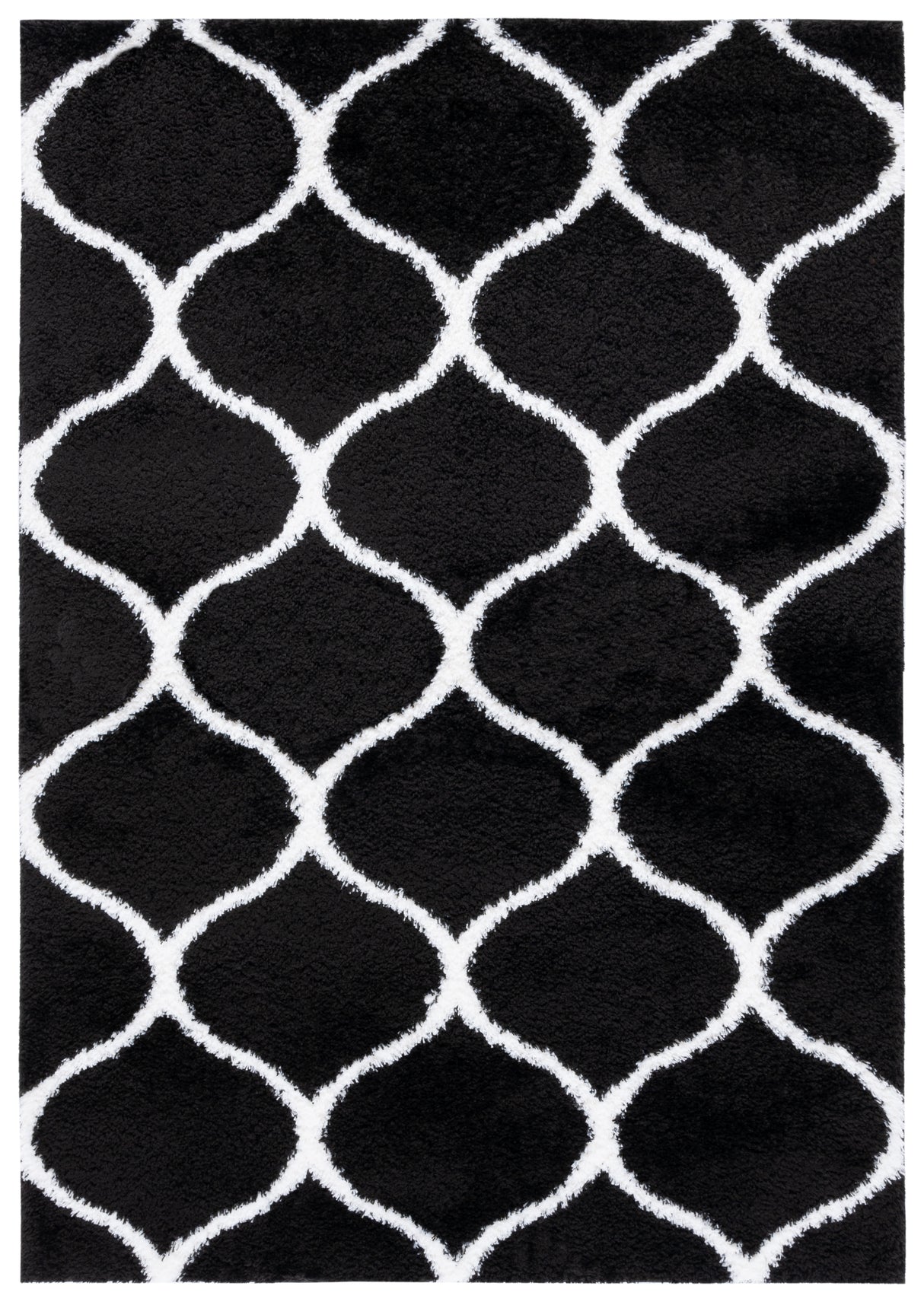 Safavieh Tahoe Shag Tho677Z Black/White Rug.