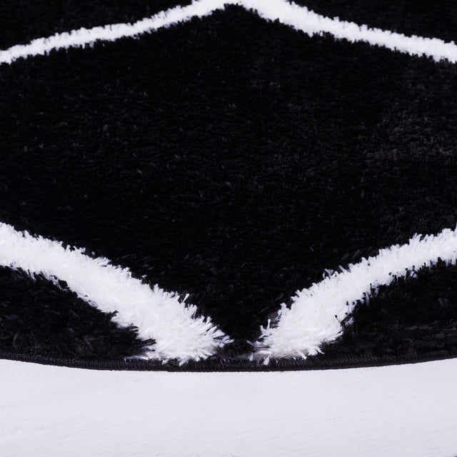 Safavieh Tahoe Shag Tho677Z Black/White Rug.