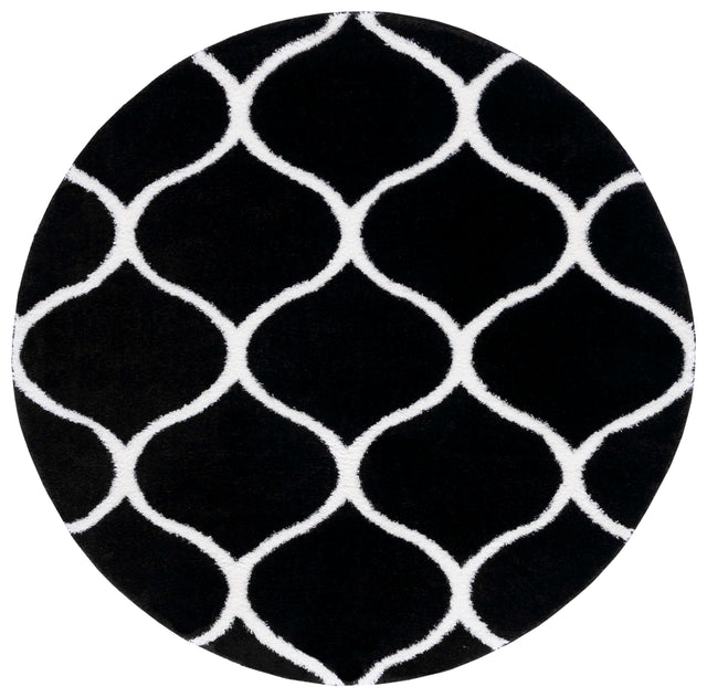 Safavieh Tahoe Shag Tho677Z Black/White Rug.