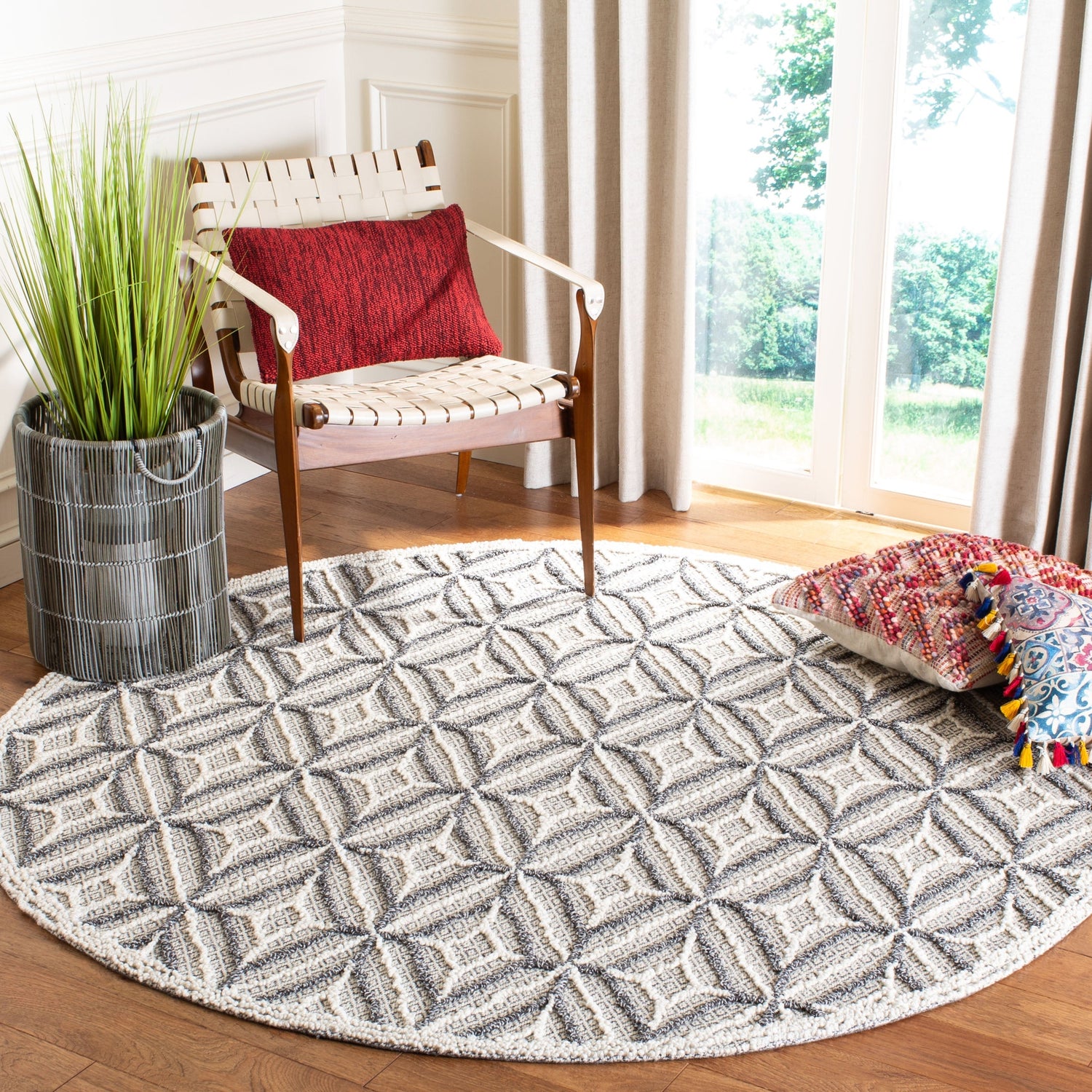 Safavieh Trace Trc212F Grey/Black Rug.