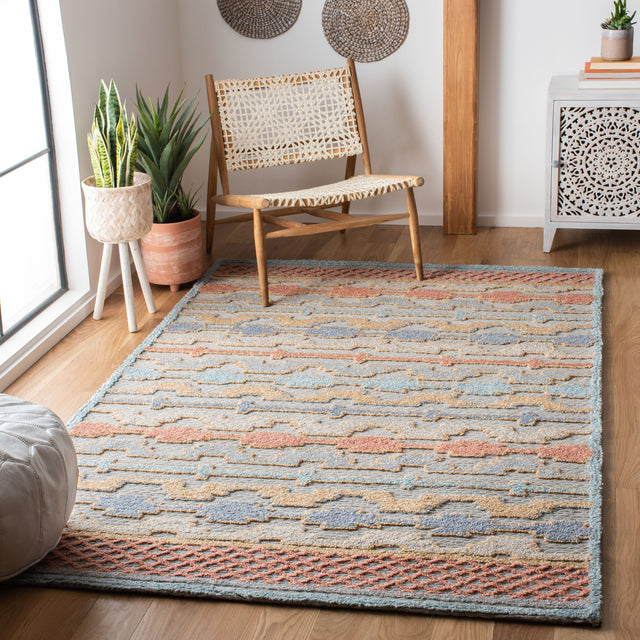 Safavieh Trace Trc221M Blue/Rust Rugs.