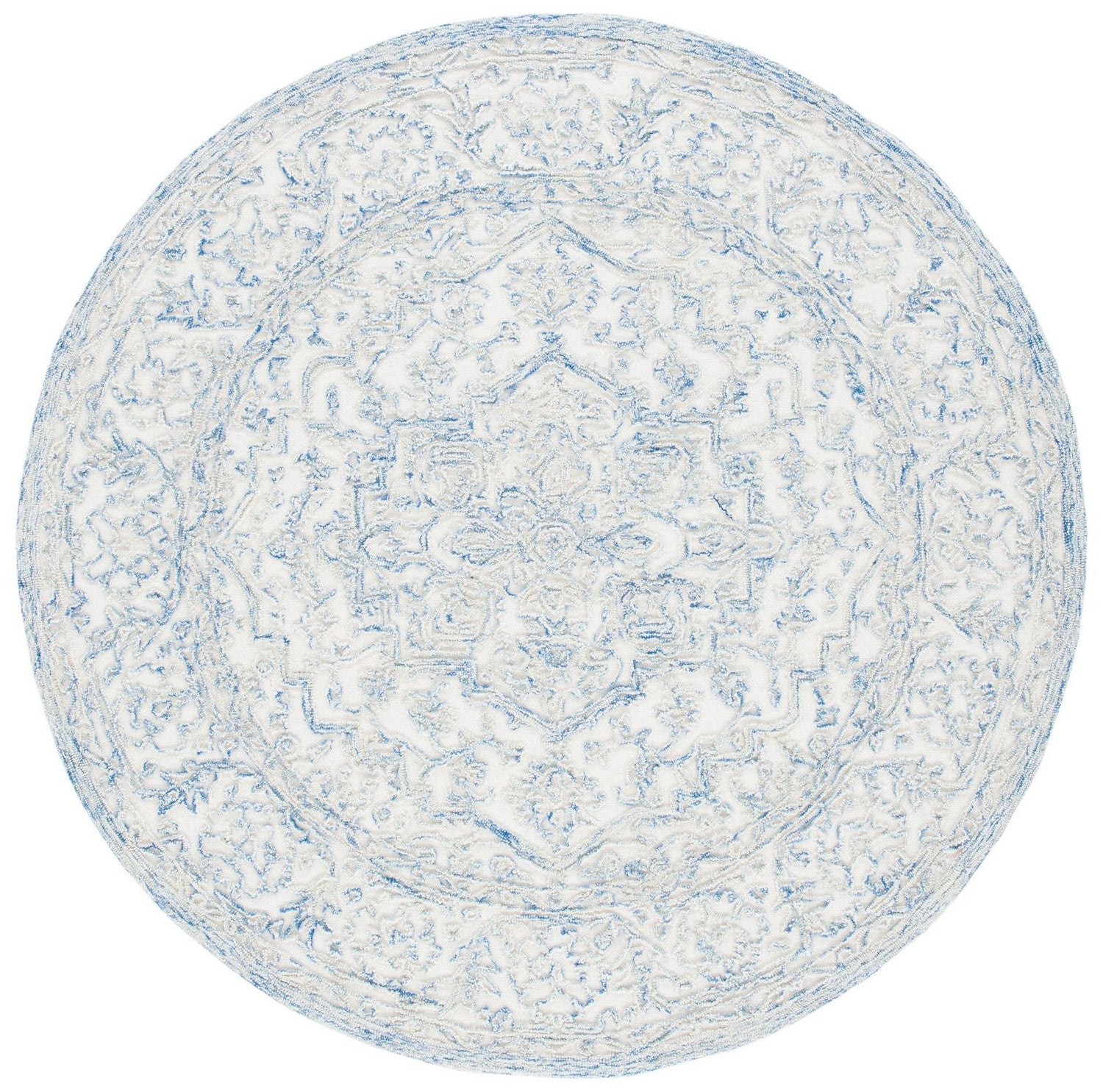Safavieh Trace Trc302M Ivory/Blue Rugs.