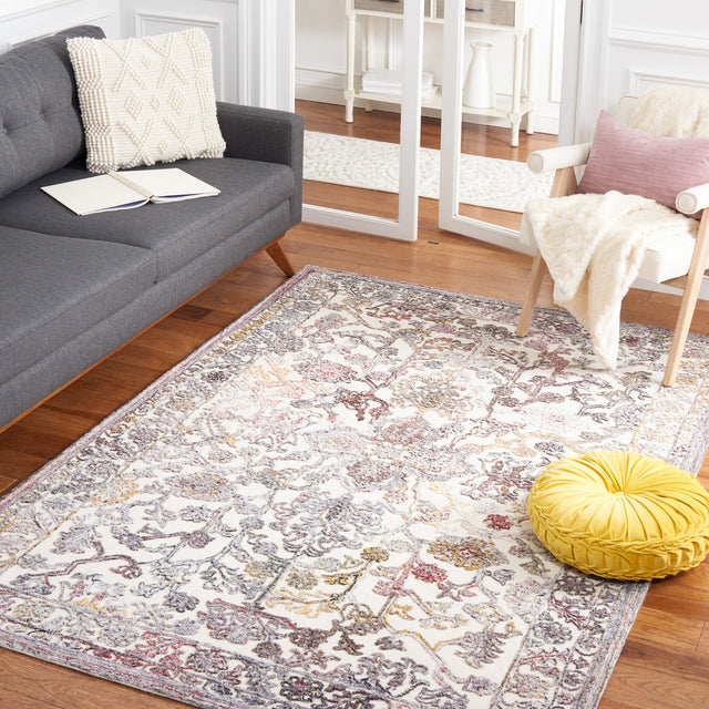 Safavieh Trace Trc303Q Red/Ivory Rug.