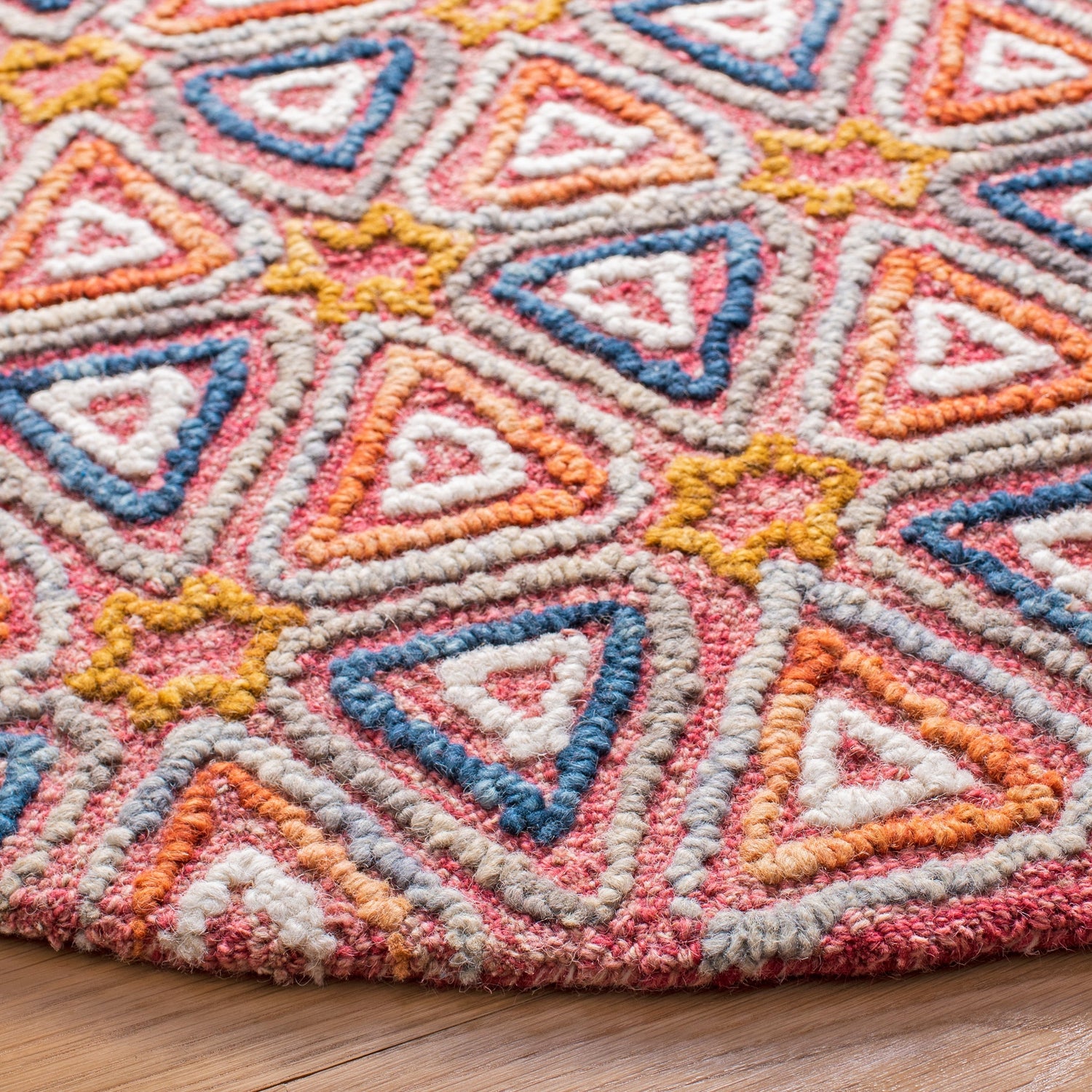 Safavieh Trace Trc514Q Red/Navy Rugs.
