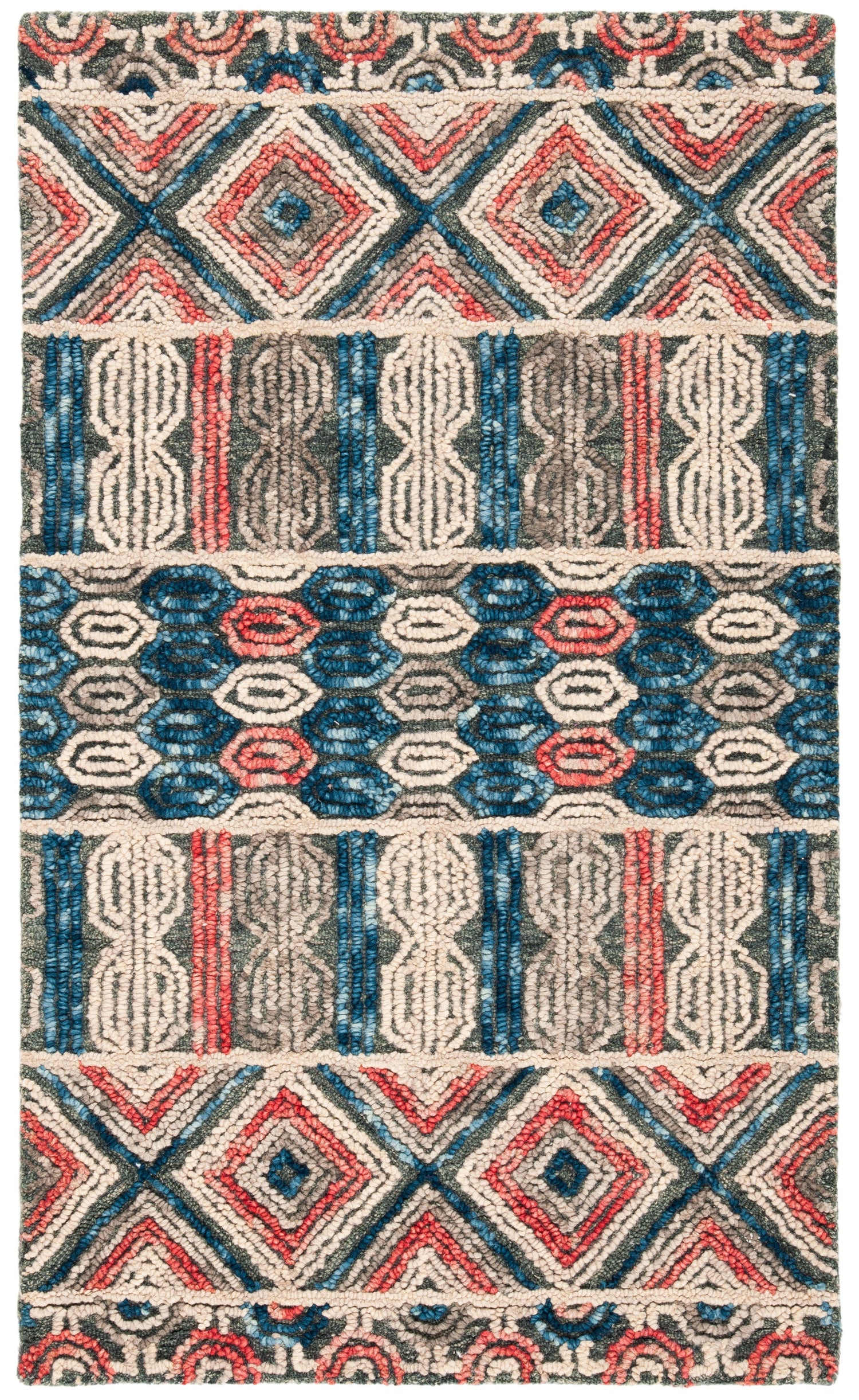 Safavieh Trace Trc516F Grey/Navy Rugs.