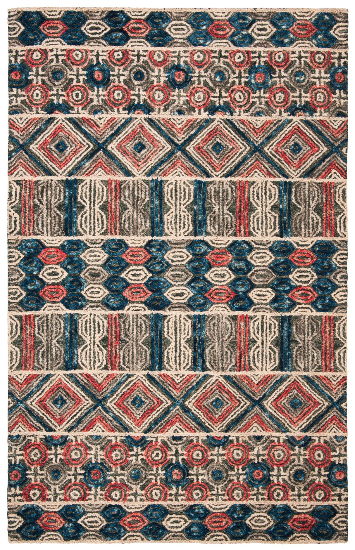 Safavieh Trace Trc516F Grey/Navy Rugs.