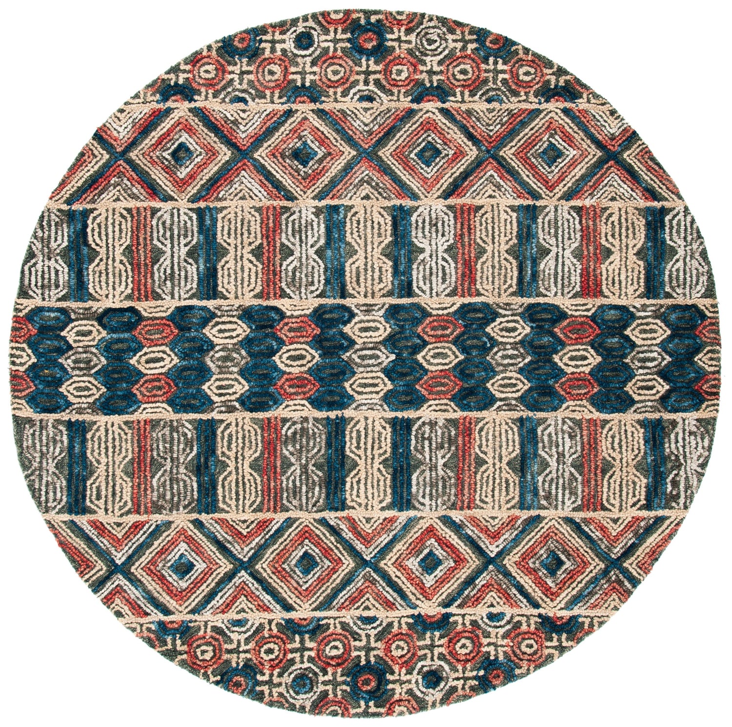 Safavieh Trace Trc516F Grey/Navy Rugs.