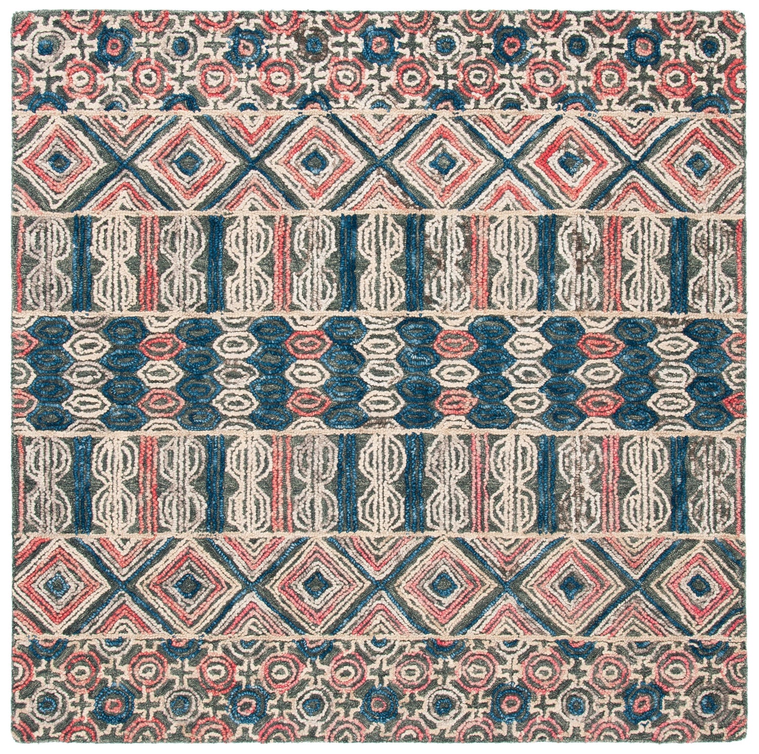 Safavieh Trace Trc516F Grey/Navy Rugs.
