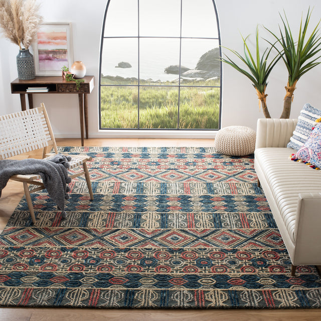 Safavieh Trace Trc516F Grey/Navy Rugs.