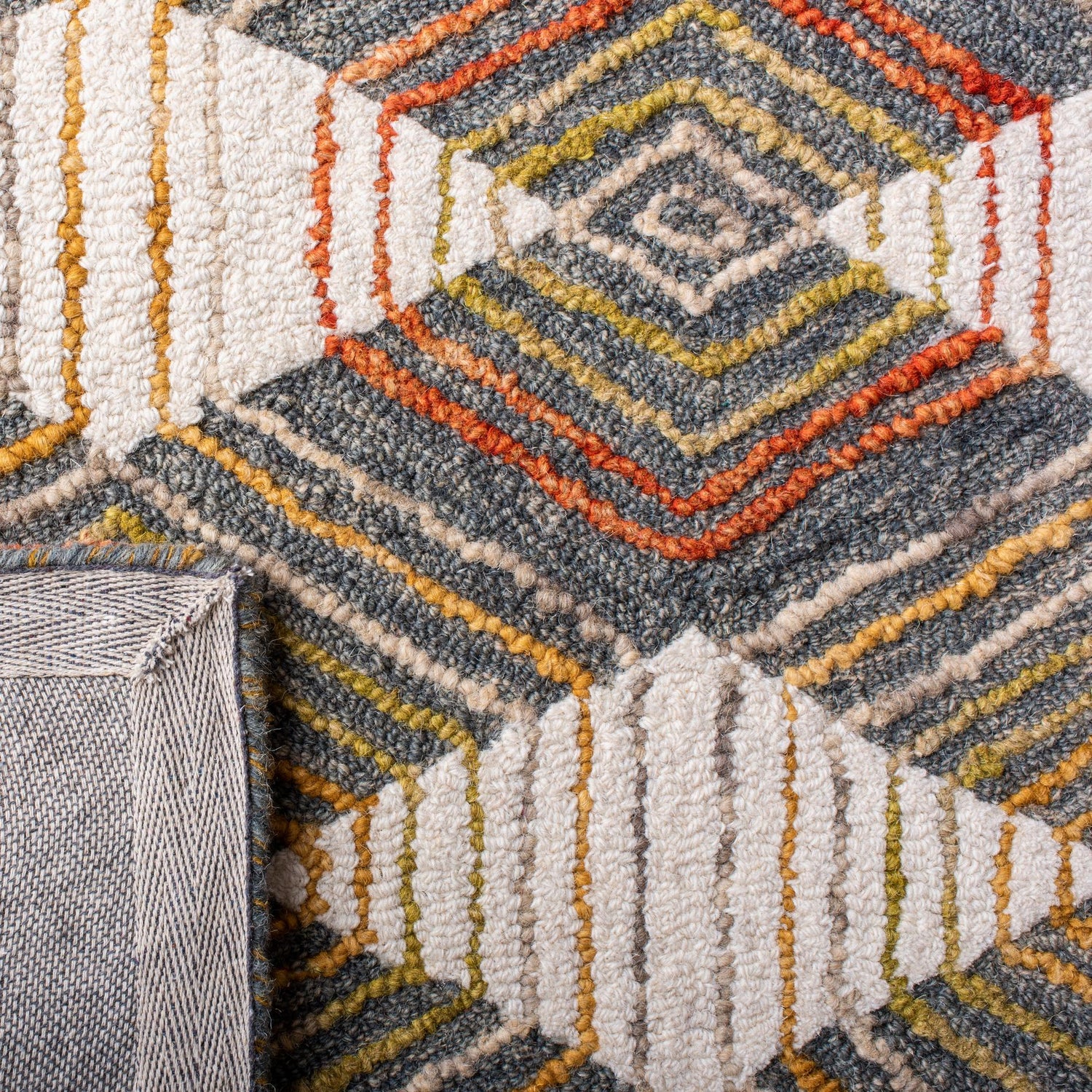 Safavieh Trace Trc522M Blue/Ivory Rugs.