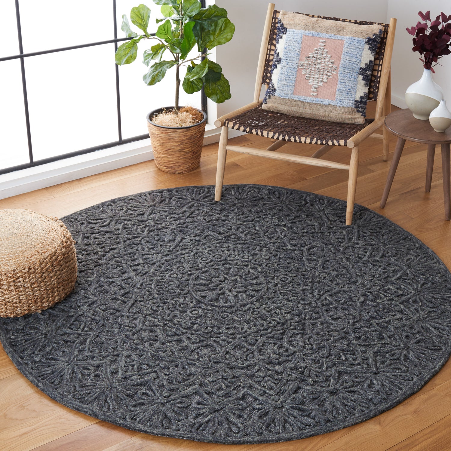 Safavieh Trace Trc601H Dark Grey Rugs.