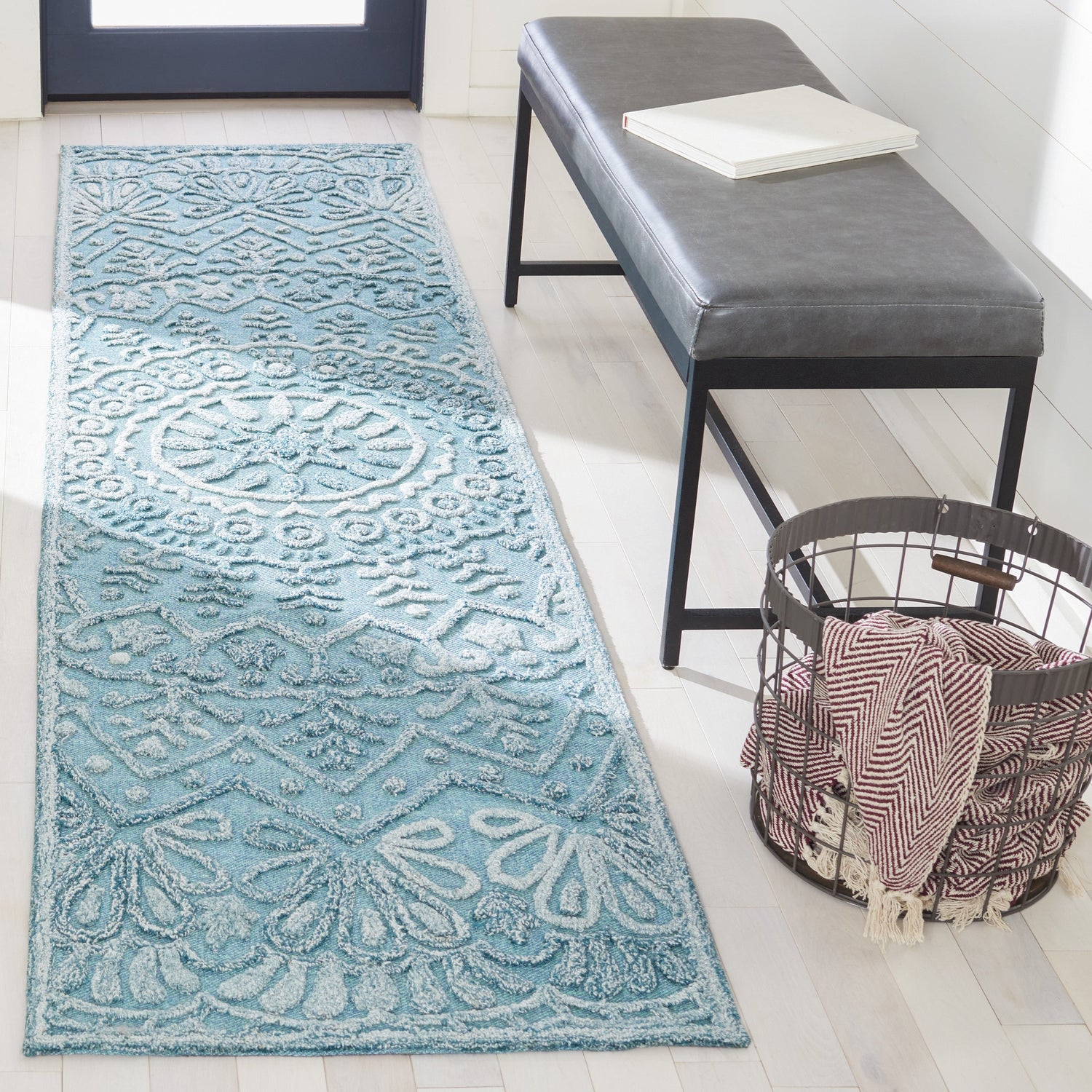 Safavieh Trace Trc601K Turquoise/Green Rug.