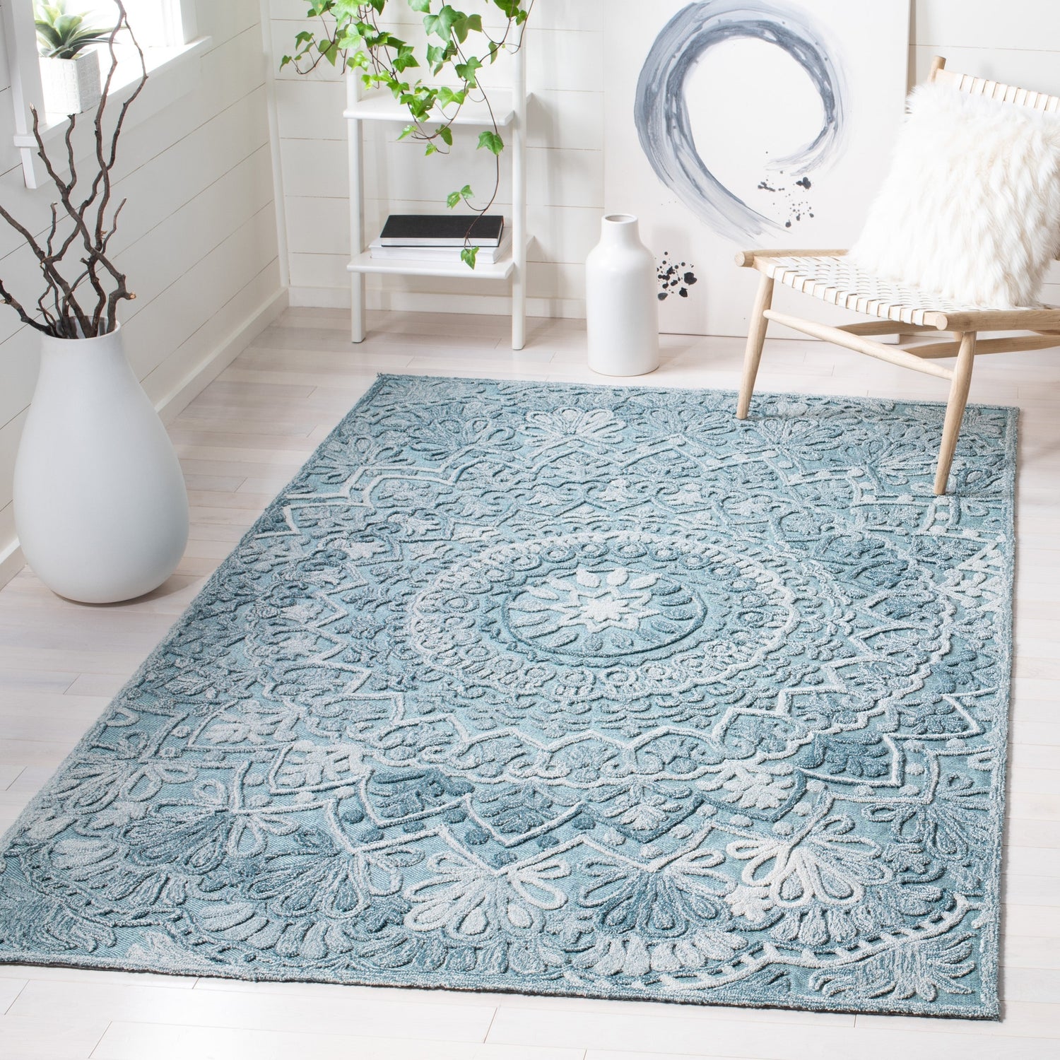 Safavieh Trace Trc601K Turquoise/Green Rug.
