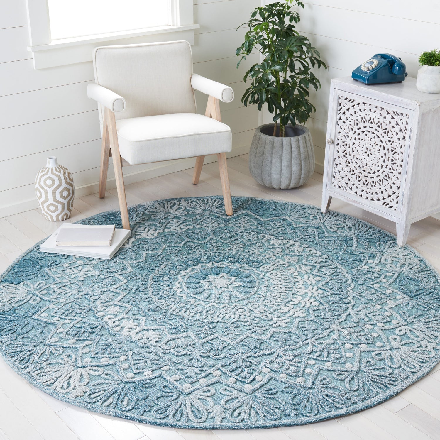 Safavieh Trace Trc601K Turquoise/Green Rug.