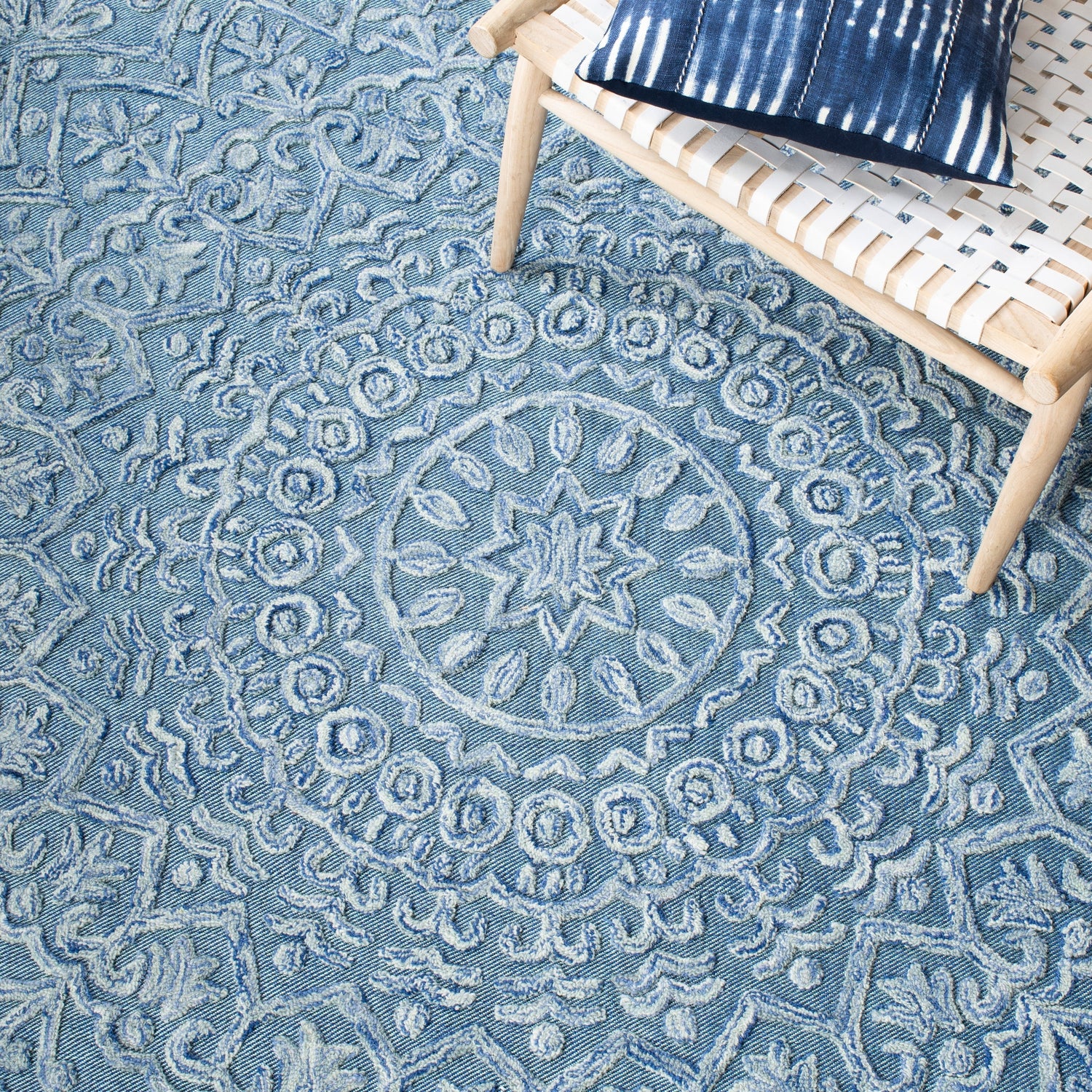Safavieh Trace Trc601M Blue/Light Green Rugs.